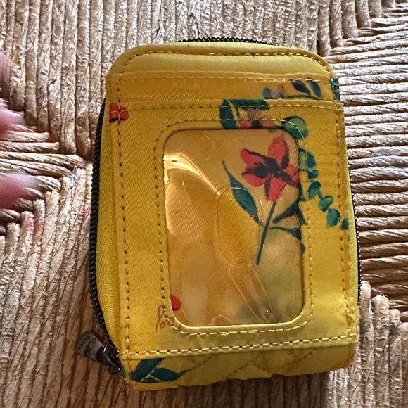 Lug flurry Vibrant Yellow Quilted Wallet with Floral Accents - Picture 7 of 9